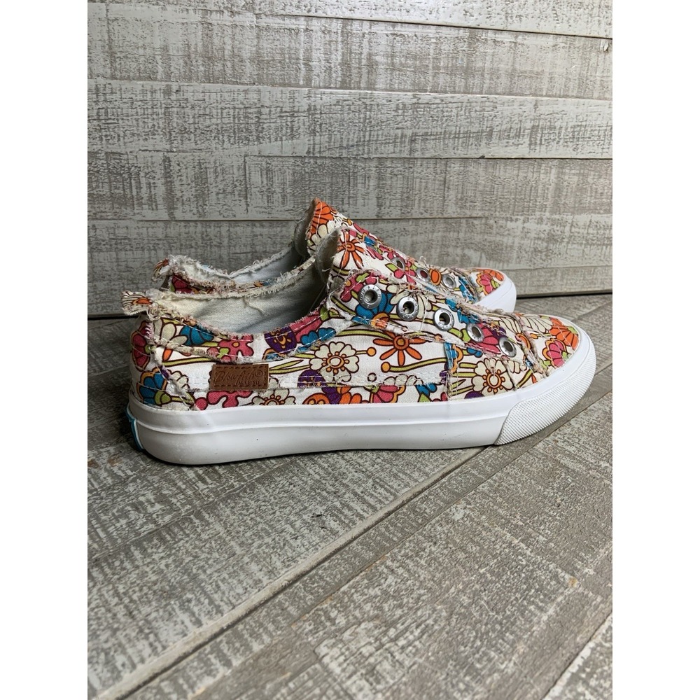Blowfish Malibu Marley Sneakers Floral Slip On Women's Size 6.5 Shoes Comfort